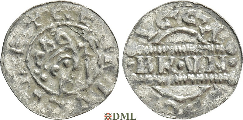 Денарий, Германия, Нижняя Лотарингия, Bruno III (1050-1057), м.д. Dokkum, Ilisch 2000, 21.19