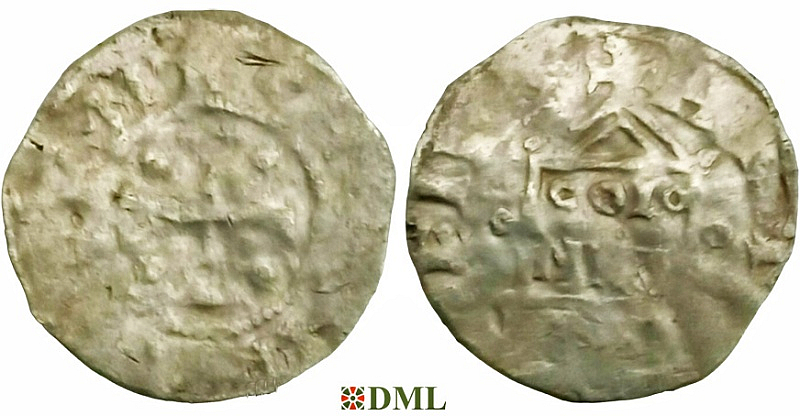 Денарий, Германия, Нижняя Лотарингия, Konrad II (1027-1039), Hermann II (1036-1056), м.д. Koln, Dbg. 385