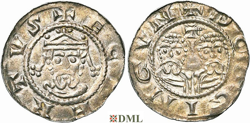 Денарий, Германия, Нижняя Лотарингия, Gf. Egbert II (1068-1090), м.д. Dokkum, Ilisch 2000, 22.5