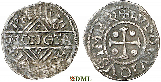 Денарий, Германия, Нижняя Лотарингия, Anonymous bishop, м.д. Antwerpen, Ilisch 2014, 26.3.1