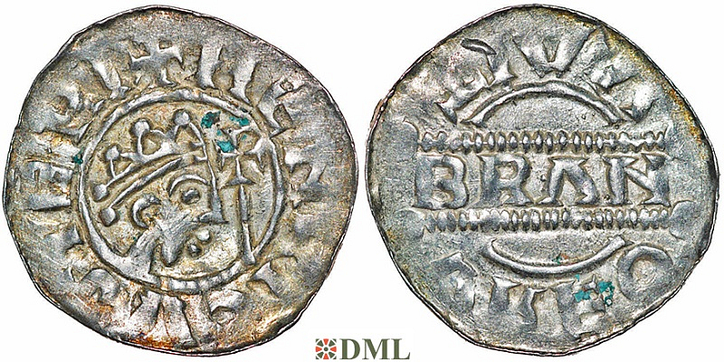 Денарий, Германия, Нижняя Лотарингия, Bruno III (1050-1057), м.д. Leeuwarden, Ilisch 2000, 21.14