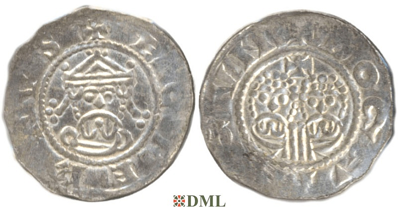Денарий, Германия, Нижняя Лотарингия, Gf. Egbert II (1068-1090), м.д. Dokkum, Ilisch 2000, 22.5
