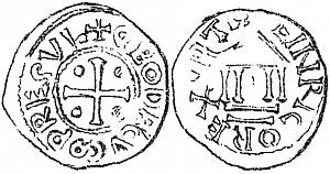 Денарий, Германия, Верхняя Лотарингия, Dietrich II (1005-1047), м.д. Metz, Dbg. 19