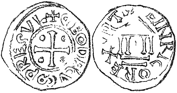 Денарий, Германия, Верхняя Лотарингия, Dietrich II (1005-1047), м.д. Metz, Dbg. 19